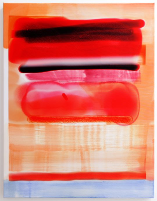 Oil on sublimation print \r<br>90 x 70 cm \r\n\r\nPhoto: Cordia Schlegelmilch, courtesy Galerie Gilla Loercher