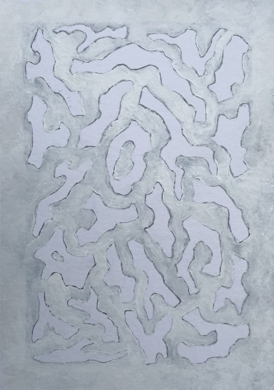 Graphite and acrylic on paper (425g) <br>30 x 40 cm, signed
