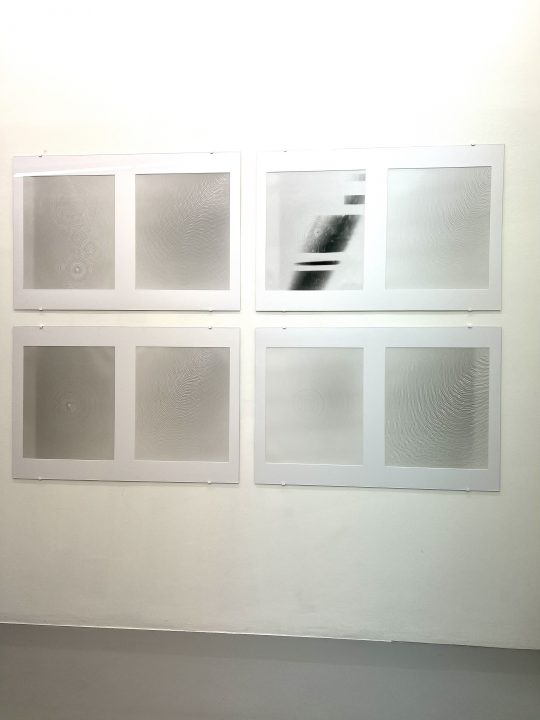 8 Water Photograms <br>Satin Argentic Paper, anti UV-glass
80 x 120 cm (with 2 photograms à 51 x 60 cm per frame)
Photo: G Loercher