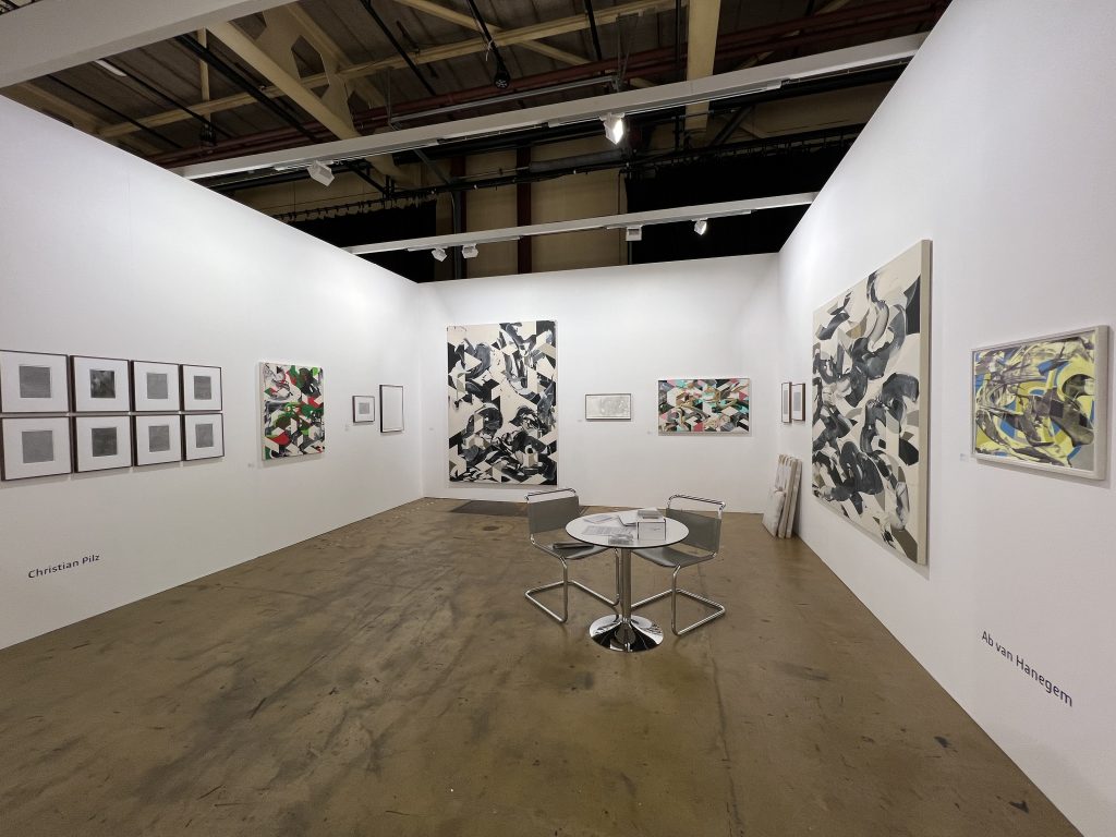 Christian Pilz and Ab van Hanegem at Art Rotterdam 2024, booth Galerie Gilla LoercherIMG_4396