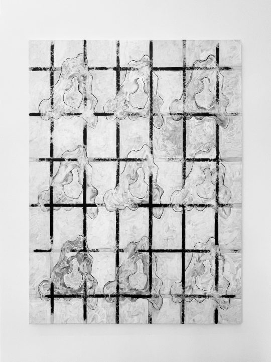 John Cornu. Dead Letters (Okinawa) #4, 2024 Mixed media on canvas. 200 x 150 cm