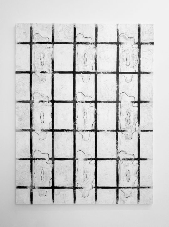 John Cornu. Dead Letters (Okinawa) #3, 2024 Mixed media on canvas. 200 x 150 cm