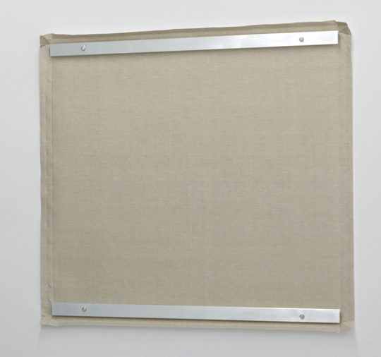 Quentin Lefranc, What we do is secret, aluminium and free linen canvas 90 x 90 cm