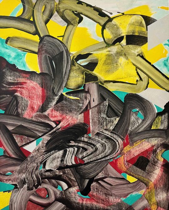 Ab van Hanegem Untitled 56 x 45 cm, acryl auf papier. Galerie Gilla Loercher