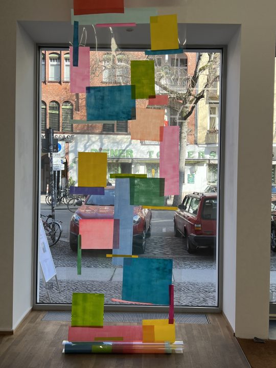 Claudia Desgranges Transparency #1, 2025 Painted foil on transparent foil _430 x 105 cm_IMG_2006