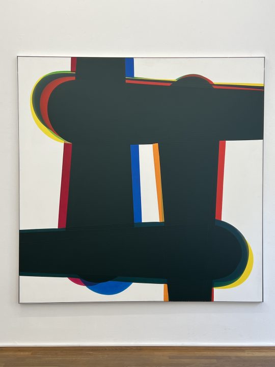 Rainer Splitt, Pouring from 4 sides 2021, 200 x 200 cm. IMG_3929